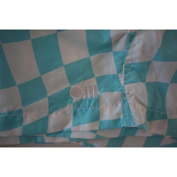 Bloomie's x Solid & Striped Men Sz L Cyan Blue Wavy Check Shirt/Shorts Set $220 - Picture 13 of 16